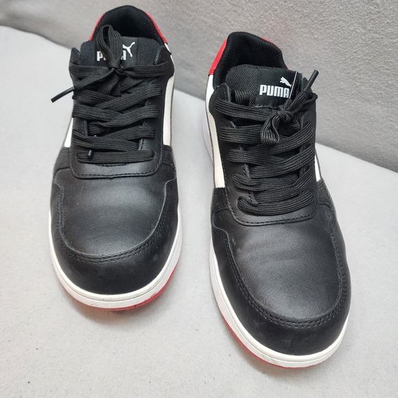 Puma Safety Frontcourt Low Composite Toe Black White‎ Red Size 9 - Picture 4 of 8